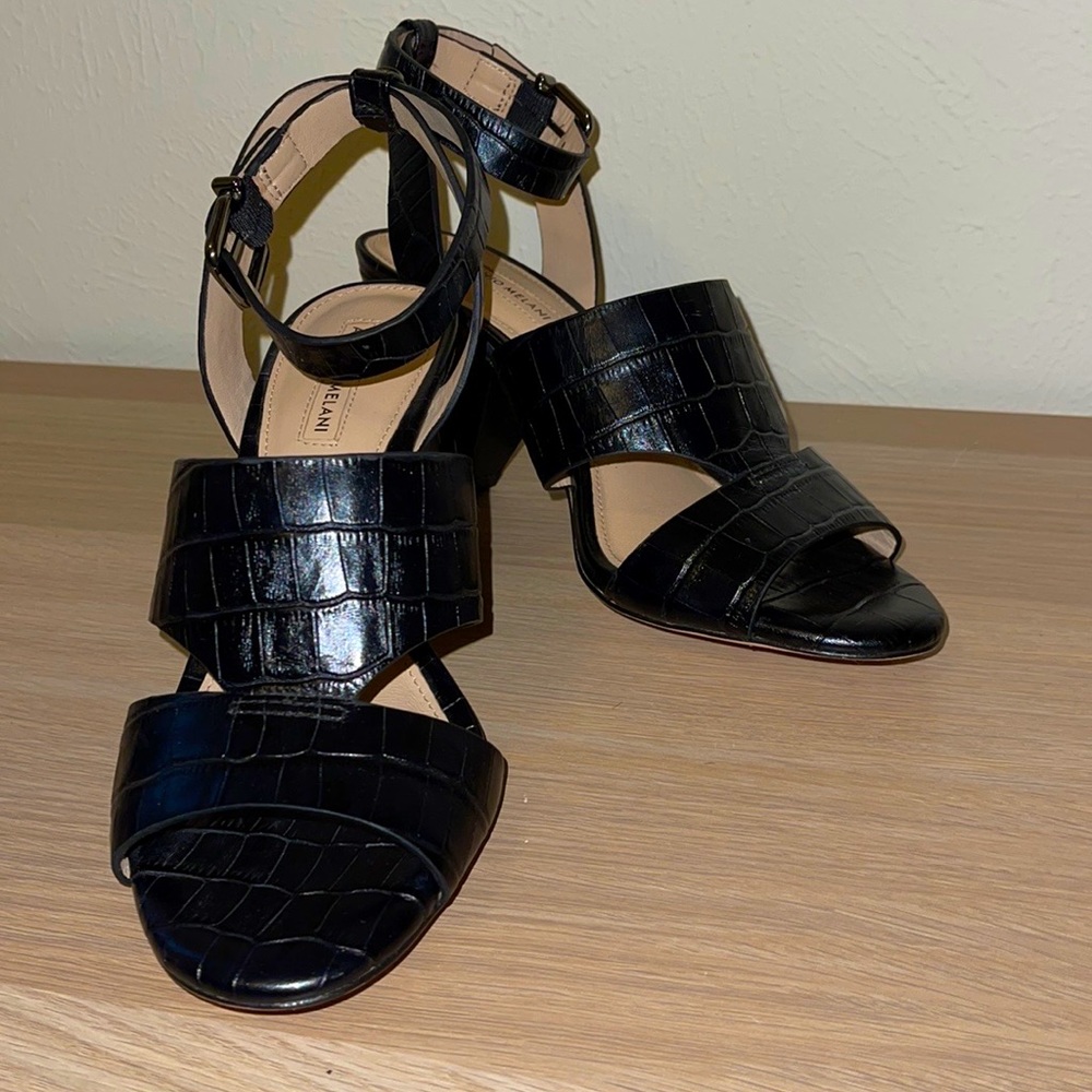 Antonio Melani Broodey strappy black 3” heel